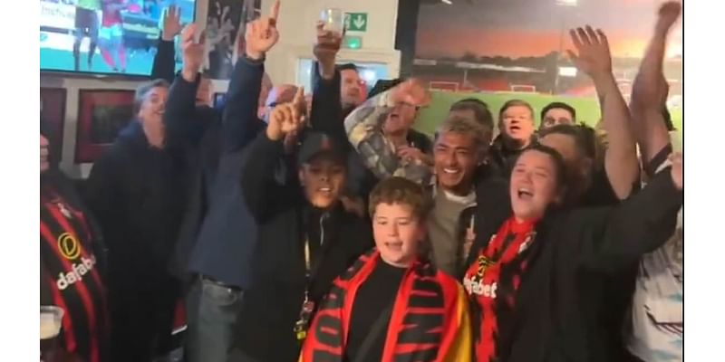 Bournemouth summer signing hailed after joining fans in the pub to toast Cherries' South Coast derby win over Southampton