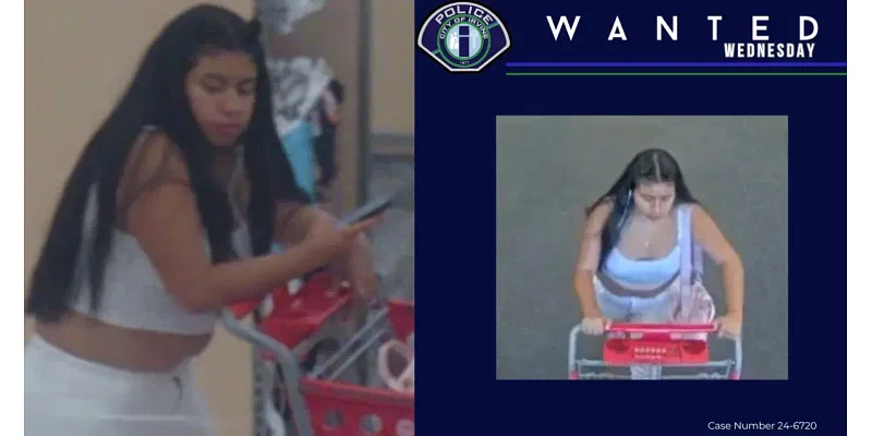 The Irvine Police are trying to identify a woman who tried to steal a cart full of merch from a Target store