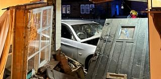 Woman racing to make last orders crashed her BMW into 16th century pub causing £50,000 of damage - as landlord says she should have been prosecuted for dangerous driving