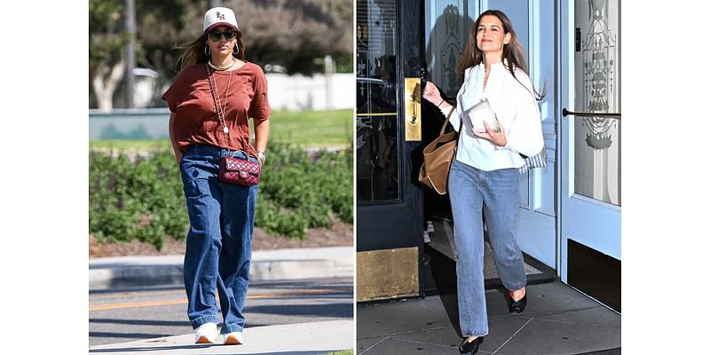 Katie Holmes and Jessica Alba Are Wearing These Comfy Jeans — Steal Their Style from $30