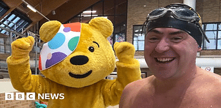 Children in Need: BBC swimming team hit halfway mark