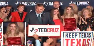 Ted Cruz’s daughter caught wincing and telling mom not to clap as senator praises Trump during victory speech