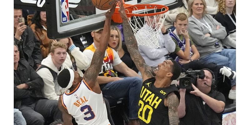 Booker scores 31, leads Suns to 120-112 victory over Jazz in the teams’ NBA Cup opener