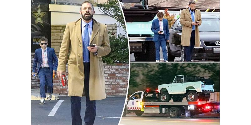 Ben Affleck’s electric Ford Bronco breaks down on freeway while driving with son Samuel