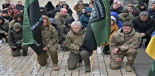 Mourners bid farewell to medic killed in east Ukraine