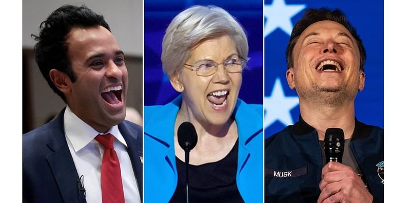 Elizabeth Warren gets sarcastic after Trump taps Musk, Ramaswamy for DOGE: 'Yeah, this seems REALLY efficient'