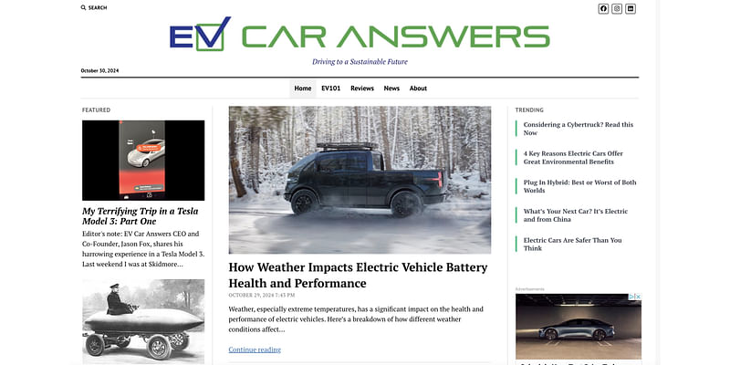 EVCarAnswers.com Launches to Simplify Electric Vehicle Ownership and Buying Decisions