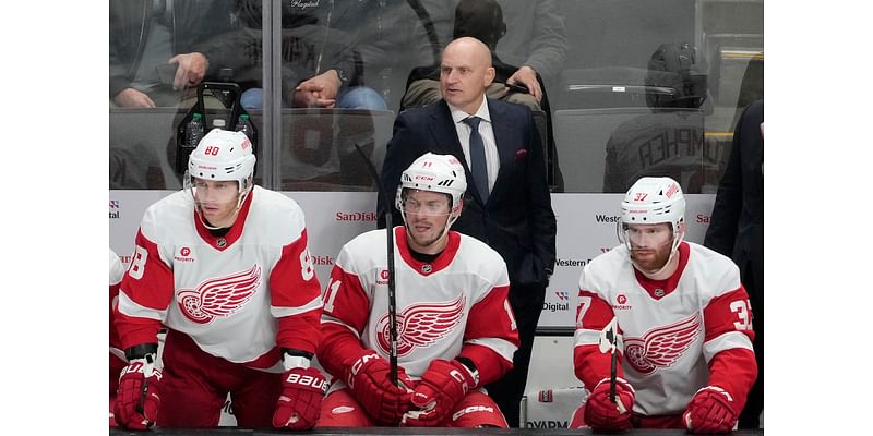 Red Wings finish road trip with OT loss to Sharks