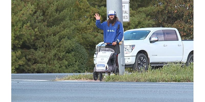 Extreme marathoner makes a stop in Pennsylvania to promote men's mental health