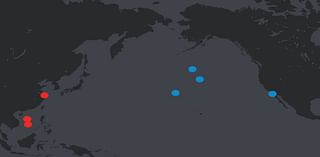 Map Shows US and China's Aircraft Carriers in Pacific This Week