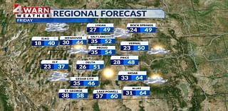 Chilly Friday brings valley rain and mountain snow to Utah