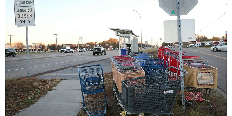 Shopping carts are piling up at one Roseville bus stop. What’s the solution?