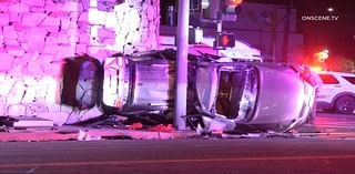 Stolen vehicle pursuit in San Bernardino ends in crash, 4 hospitalized including minors