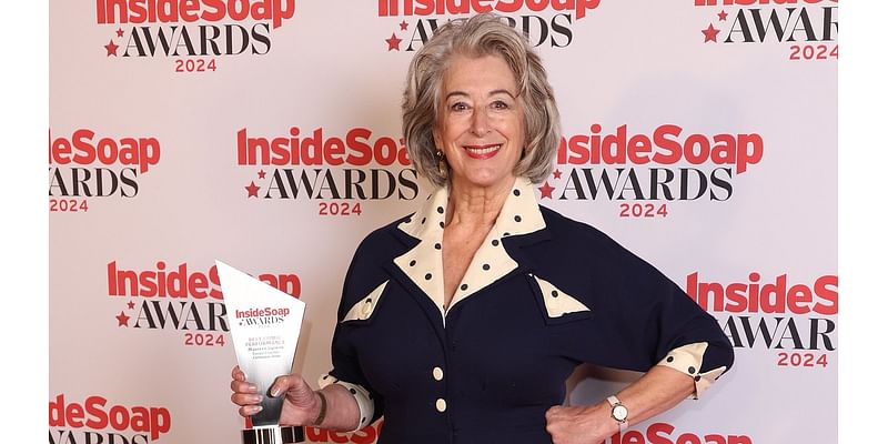 Maureen Lipman, 78, joins her Coronation Street co-stars at the Inside Soap Awards as she makes her first public appearance since confirming engagement to boyfriend David Turner