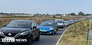 long queues for free hazardous waste scheme in Norfolk