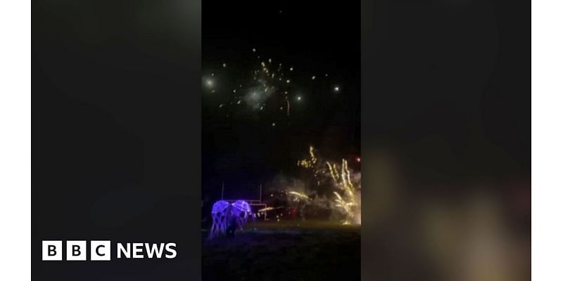 Carmarthenshire: Crowd hit by rockets at fireworks display