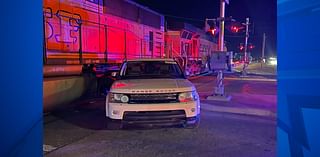 Train crashes into stopped car on Commerce City railroad crossing