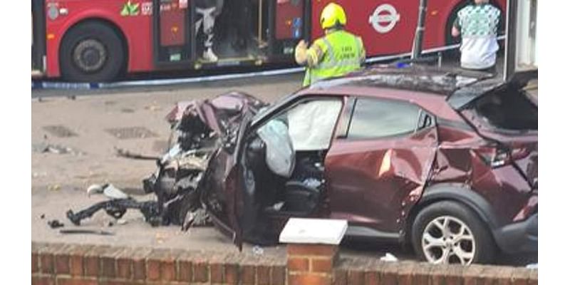 Girl, 18, killed after car hits her on busy London street as police question driver, 45, on suspicion of dangerous driving