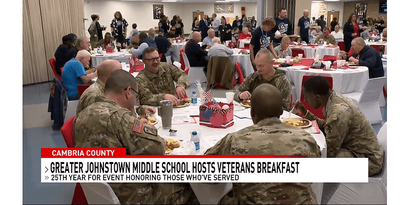 Over 100 veterans gather to share stories with students at Greater Johnstown