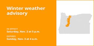 Winter weather advisory for Cascades until early Sunday morning – up to 8 inches of snow