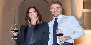 Victoria Beckham spices up her after-show champagne at Paris Fashion Week... with a dash of her new £170 perfume (à la Chanel!)