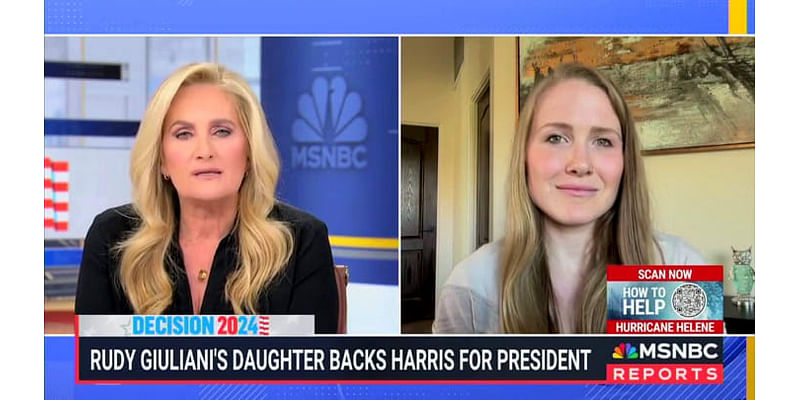 Giuliani’s Daughter Reveals How Dad Reacted to Harris Endorsement