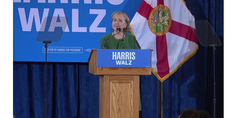 Hillary Clinton stumps for Harris in Tampa