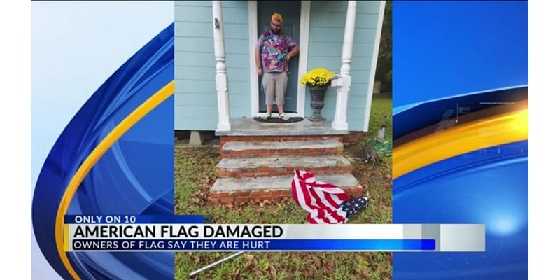 Mother, disabled son lament damage to their American flag