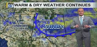 Cold front moves across New Mexico tonight