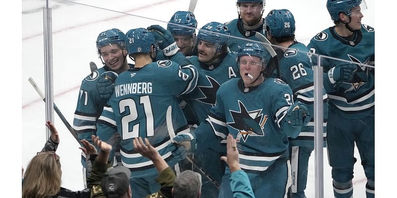 Celebrini returns from injury and Wennberg scores in OT to lift Sharks over Blue Jackets 2-1