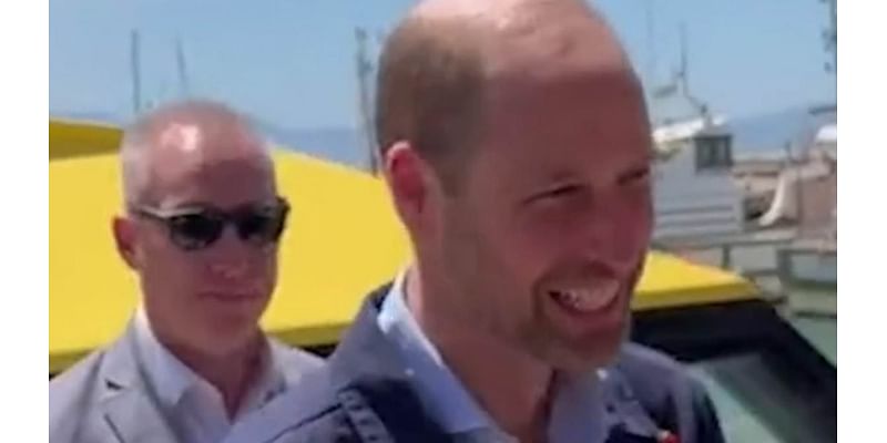 Royal fans gush over Prince William's facial hair during visit to Kalk Bay Harbour in South Africa