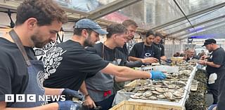 London oyster festival held in celebration of the meaty mollusc