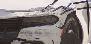 Police cruiser, other vehicle, damaged after crashing in Dayton