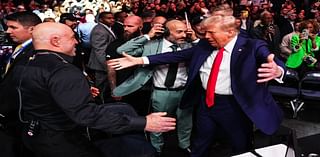 Trump & Joe Rogan Share A Victory Hug As Former & Future POTUS Attends UFC 309 At MSG