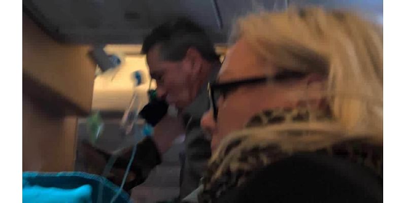 I thought we were going to die in 'crazy' turbulence that sent woman crashing into the ceiling: Passenger describes terror on jet as it dropped 8,000ft in minutes over Greenland