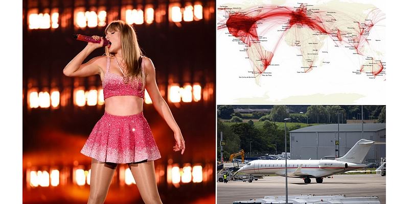 Carbon emissions from private jets increased by 46% between 2019 and 2023, study finds - as billionaire owners including Taylor Swift create almost 500 times more CO2 in a year than the average person