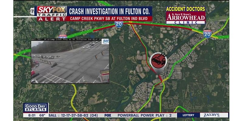 Motorcyclist killed in crash on Camp Creek Parkway Thursday morning