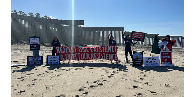 Undocumented women rally at Imperial Beach border wall