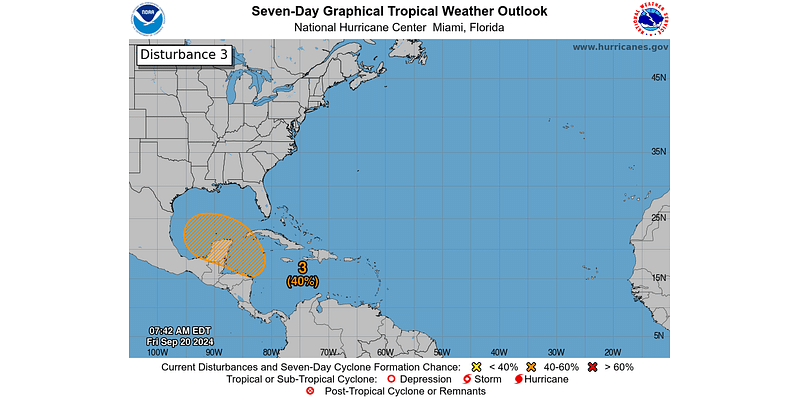 NHC: Tropical system in Caribbean Sea could develop as it moves into Gulf of Mexico