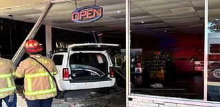 Car crashes into smoke shop, hearing aid store in Denton, officials say