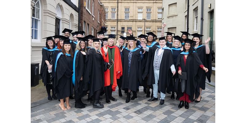 Wakefield College University Centre graduation ceremony, held at Wakefield Cathedral, attended by guest speaker Claire Young from BBC's The Apprentice and Mayor of Wakefield