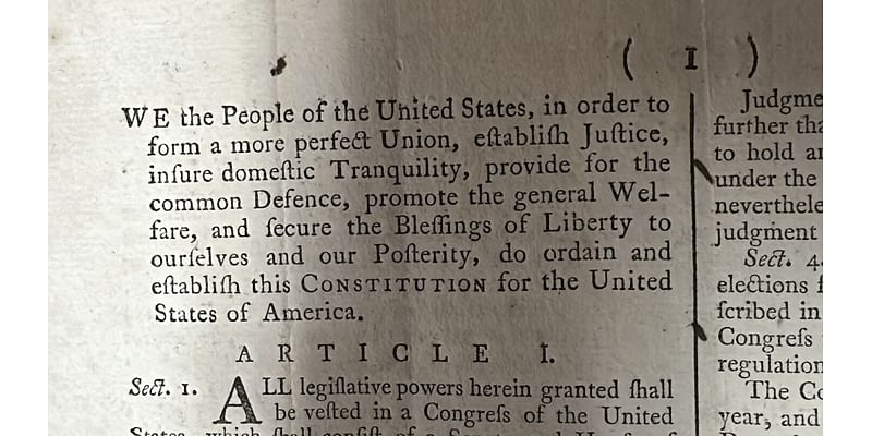 Rare copy of the US Constitution up for auction is expected to sell for millions