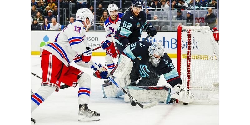 Jonathan Quick earns 2nd straight shutout as Rangers top Kraken