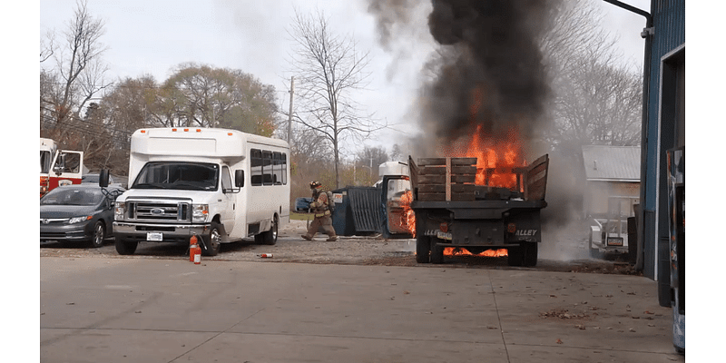 Crews respond after truck fire in Fairview Twp.