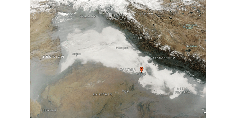 Delhi smog visible from space as air quality ranked ‘severe’ for second day running