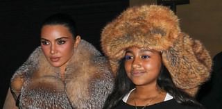 Kim Kardashian bundles up in fur coat as she and North West enjoy a mother-daughter sushi date