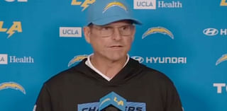 Jim Harbaugh drops best NFL press conference quote of all time as fans tell LA Chargers HC 'we are witness greatness'