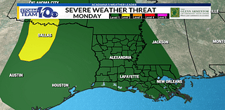 Storms roll through the area Monday night, low-end severe threat