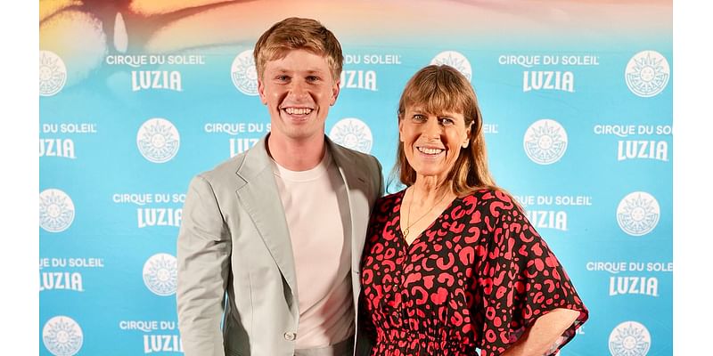 Robert Irwin and his mother Terri steal the show as they appear as close as ever at the Cirque du Soleil premiere in Brisbane