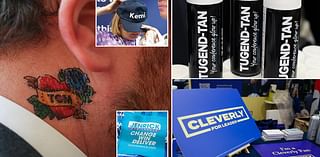 It's not only Labour who like freebies! Tory leadership rivals try to woo party members with giveaways including fake tan, tattoos, bottles for 'Keir's tears'... and sudokus to keep conference attende